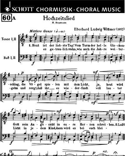 Hochzeitslied / Grablied — Eberhard Ludwig Wittmer