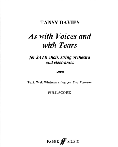 As with Voices and with Tears — Tansy Davies