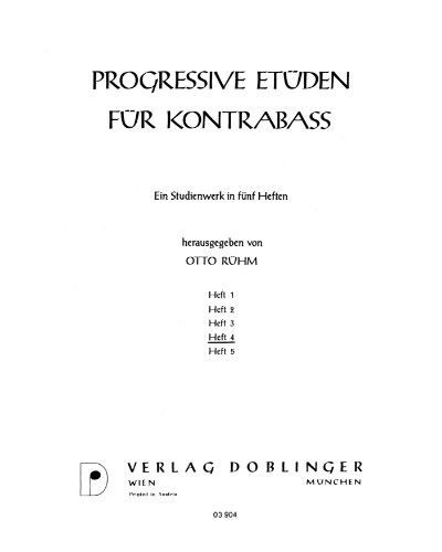 Progressive Etudes, Book 4 — Otto Rühm