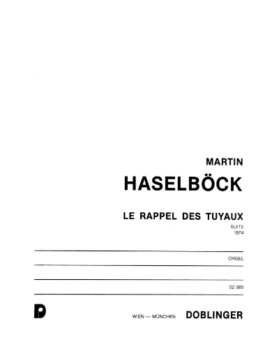 Le Rappel des Tuyaux — Martin Haselböck