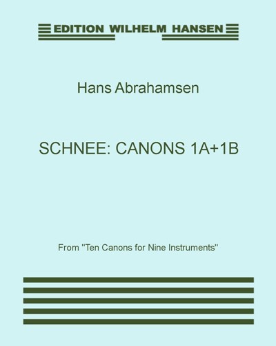 Schnee: Canons 1a & 1b — 汉斯·亚伯拉罕森