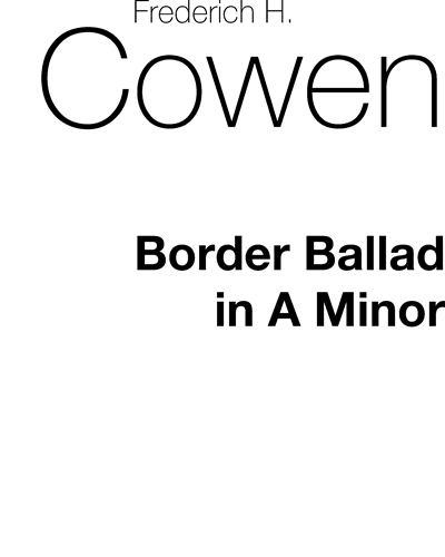 Border Ballad — Frederic Hymen Cowen