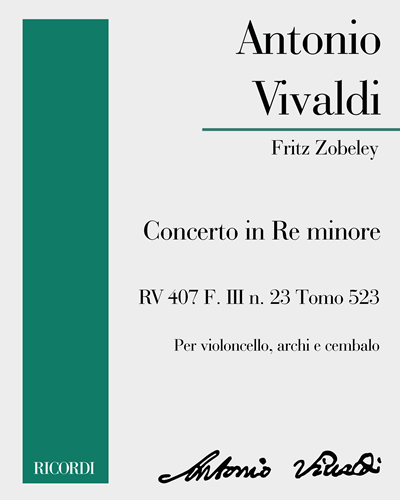Concerto in D minor, RV 407 (No. 23 from 'Tomo 523') — 维瓦尔第