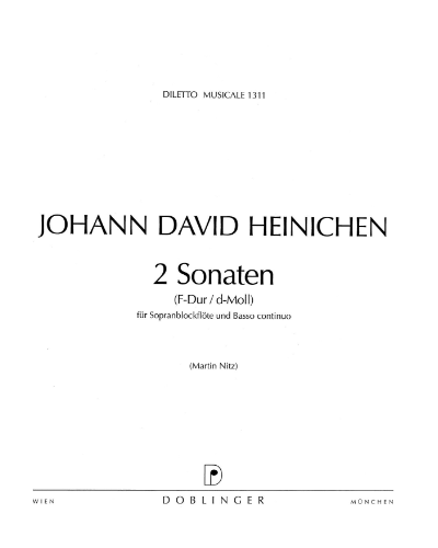 Two Sonatas, Seibel 260 & 261 — Johann David Heinichen