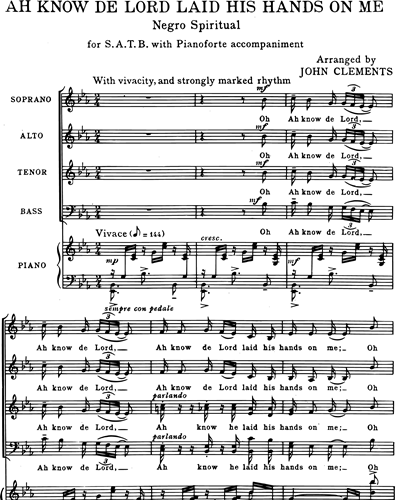 Ah, know Lord his Hands on me — Jim Clements