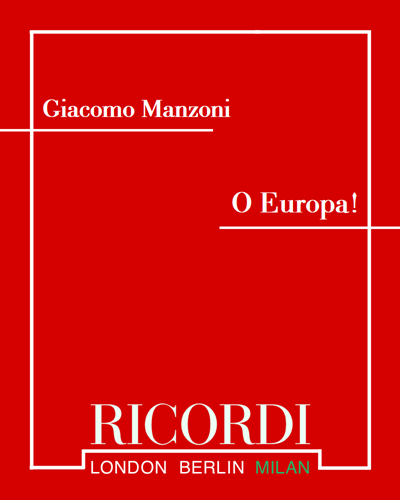 O Europa! — 贾科莫·曼佐尼