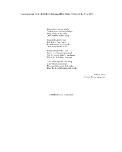 A Cradle Song — Richard Allain