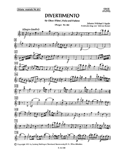 Divertimento in C major, op. 98 — 米夏埃尔·海顿