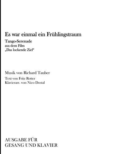Es war einmal ein Frühlingstraum — Richard Tauber