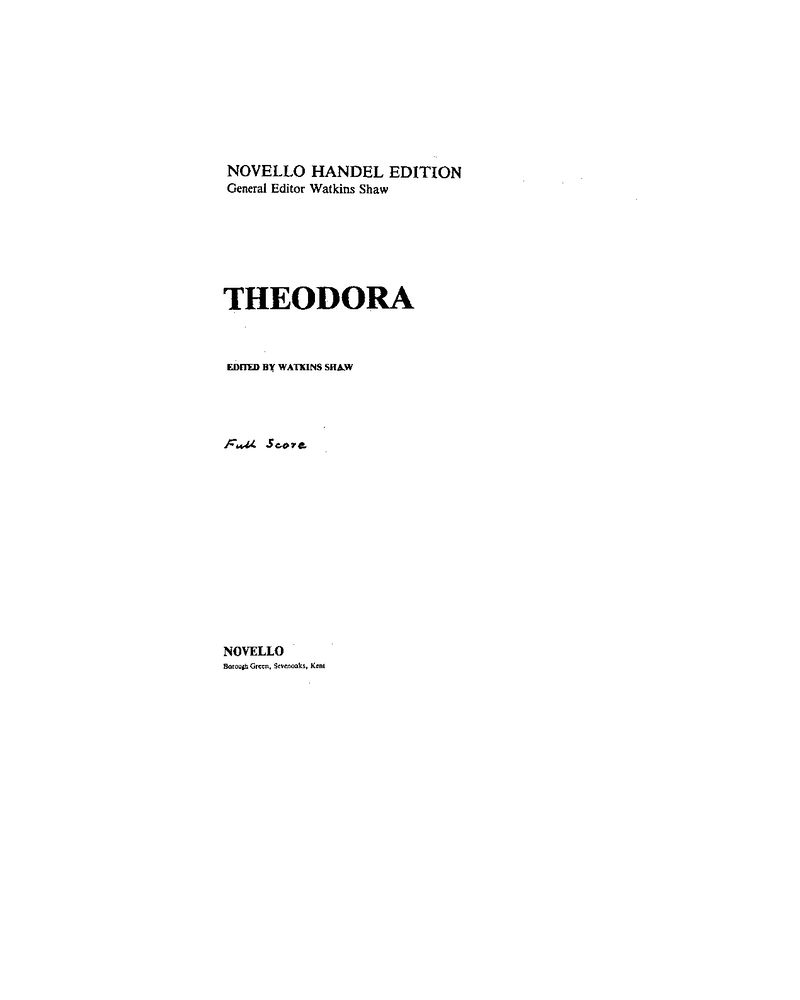 Theodora — 亨德尔
