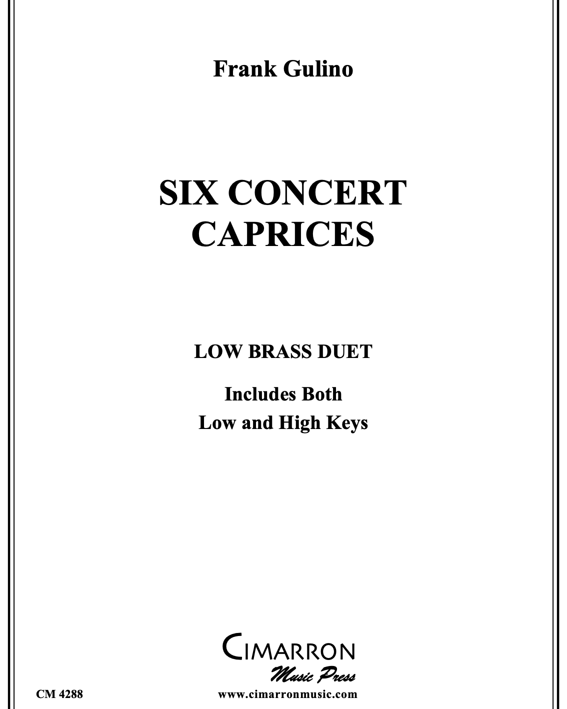 6 Concert Caprices — Frank Gulino