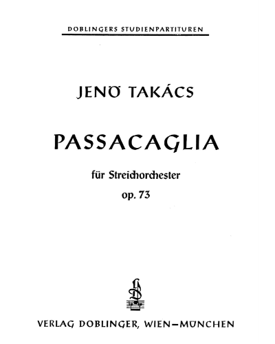 Passacaglia, op. 73 — Jenő Takács
