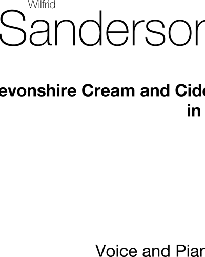 Devonshire Cream & Cider (in C major) — Wilfred Ernest Sanderson
