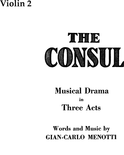 The Consul — 吉安·卡洛·梅诺蒂
