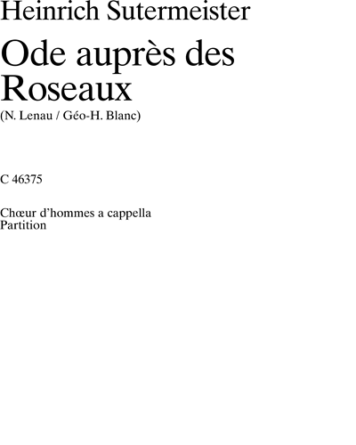 Ode auprès des Roseaux — Heinrich Sutermeister