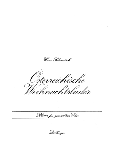 Ten Austrian Christmas Songs — Hans Schemitsch