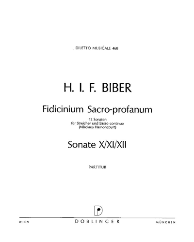 Fidicinium Sacro-profanum: Sonata X & XI & XII — 比贝尔