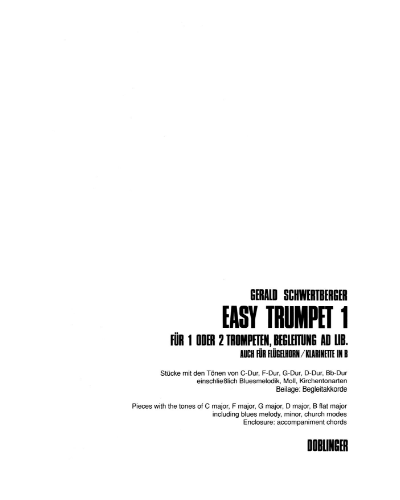 Easy Trumpet, Book 1 — Gerald Schwertberger