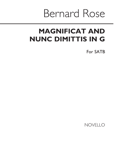 Magnificat and Nunc dimittis (in G) — Bernard Rose