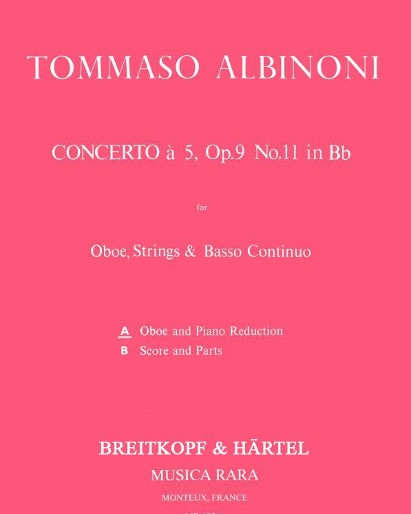 Concerto a 5 in B, op. 9/11 — Tomaso Albinoni