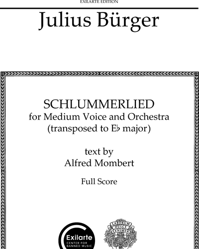 Schlummerlied — Julius Bürger