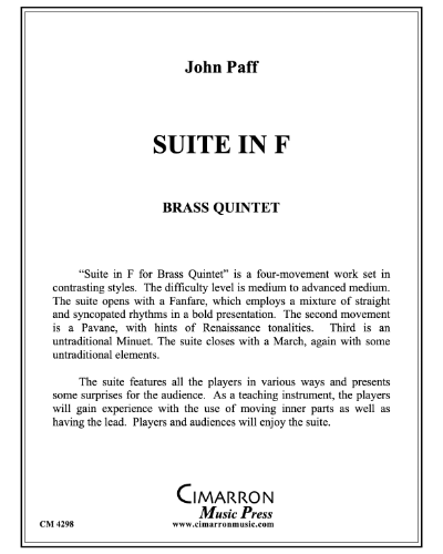 Suite in F major — John Paff