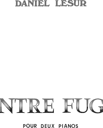 Contre Fugue — Jean-Yves Daniel-Lesur