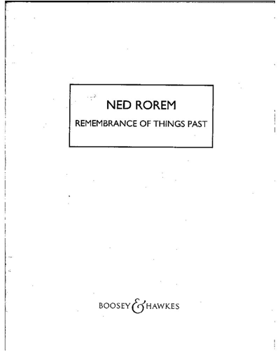 Remembrance of Things Past — 内德·罗雷姆