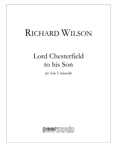 Lord Chesterfield to his Son — Richard Wilson