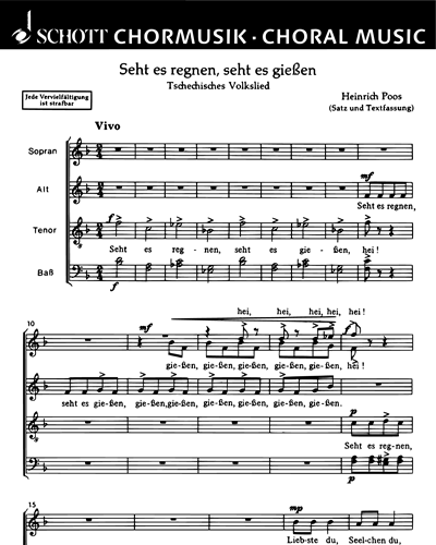 Seht es regnen, seht es gießen — Heinrich Poos