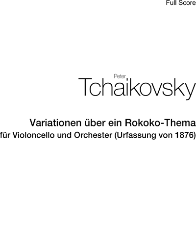 Variations on a Rococo Theme, op. 33 — 柴可夫斯基