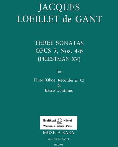 Six Sonatas, op. 5, Nos. 4-6 — Jacques Loeillet