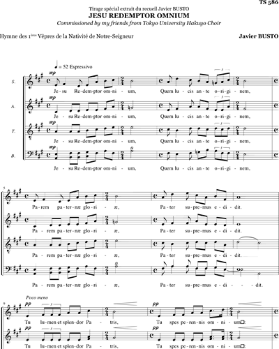 Jesu Redemptor Omnium — Javier Busto Sagrado