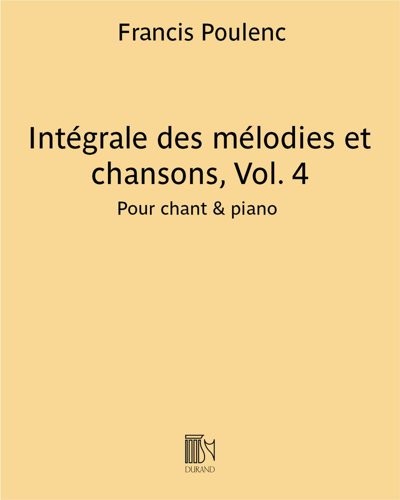 Intégrale des mélodies et chansons Vol. 4 — 普朗克