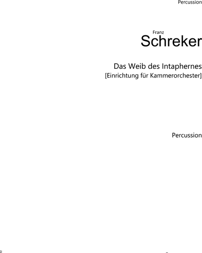 Das Weib des Intaphernes — 施雷克尔