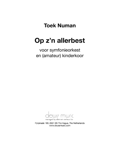 Op z'n allerbest — Toek Numan