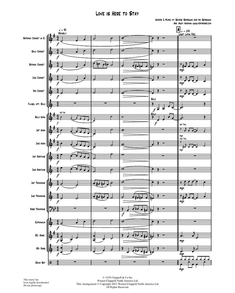 Love Is Here To Stay (for Brass Band) — 格什温