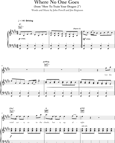 Where No One Goes (from "How To Train Your Dragon 2") — Jónsi