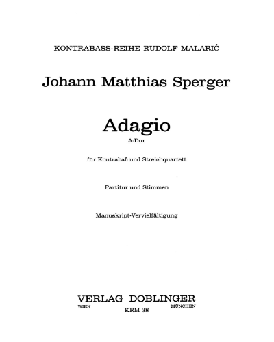 Adagio in A major — Johannes Matthias Sperger