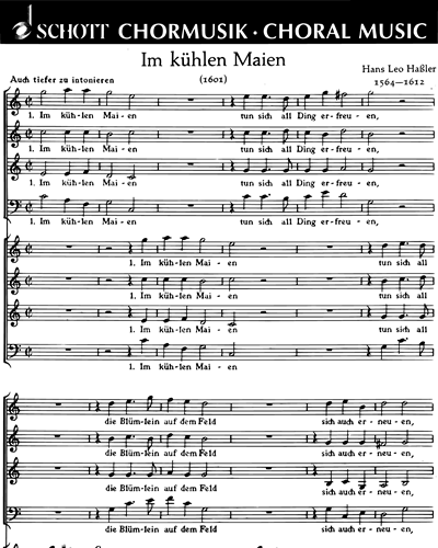 Im kühlen Maien tun sich all Ding erfreuen — Hans Leo Hassler