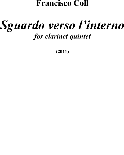 Sguardo verso linterno — Francisco Coll
