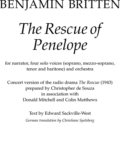 The Rescue of Penelope — Benjamin Britten