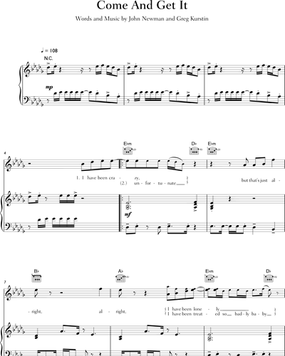 Come And Get It — John Newman