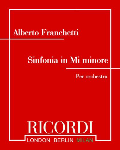 Sinfonia in Mi minore — Alberto Franchetti