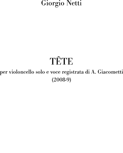 Tête — Giorgio Netti
