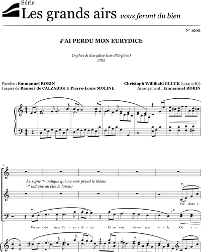 J'ai perdu mon Eurydice — 格鲁克
