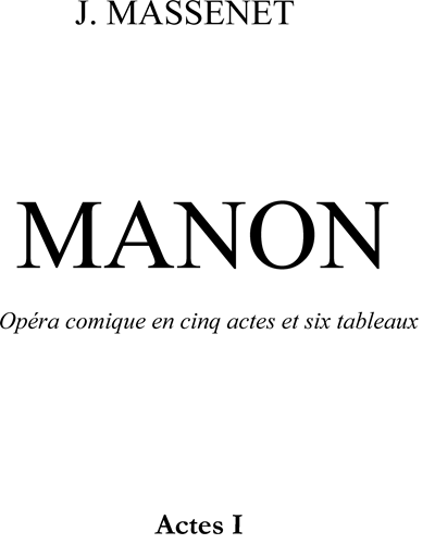 Manon: Prelude — Jules Massenet
