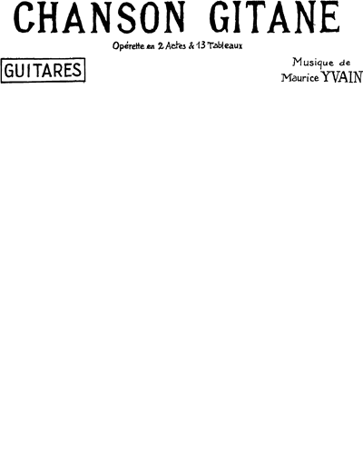 Chanson Gitane — Maurice Yvain