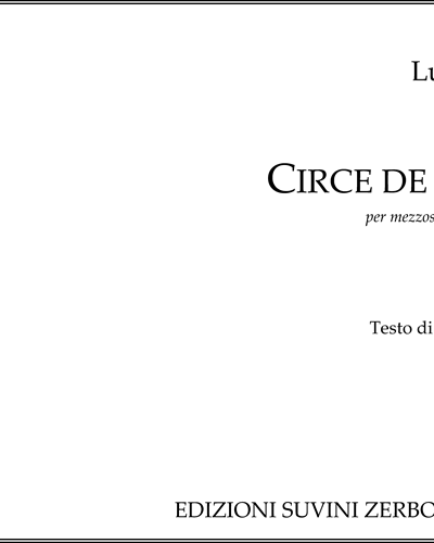 Circe de Espana — Luis de Pablo