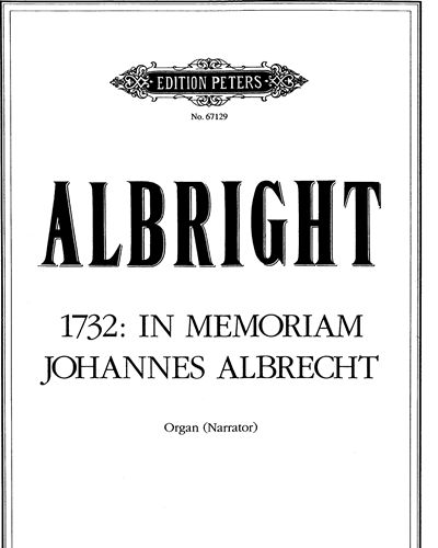 1732: In Memoriam Johannes Albrecht — William Albright